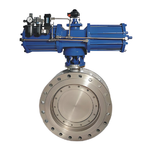 气动三偏心硬密封蝶阀